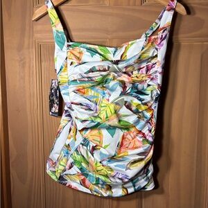 NWT Hapari Tankini Top L Rushing Adjustable Strap